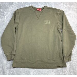 Vintage Mossimo Sweatshirt Men Large Olive Green Army Military Y2K